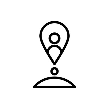 konum özeti simgesi. Vektör çizimi. Beyaz Ba 'da izole edilmiş