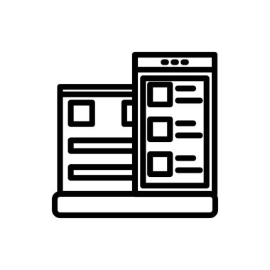 responsive outline icon. vector illustration. Isolated on white 