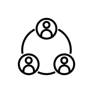 network outline icon. vector illustration. Isolated on white bac