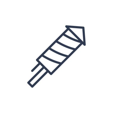firework icon in outline style. vector illustration and editable