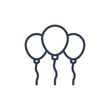 Balon ikonu taslak şeklinde. Vektör illüstrasyonu ve düzenlenebilir 