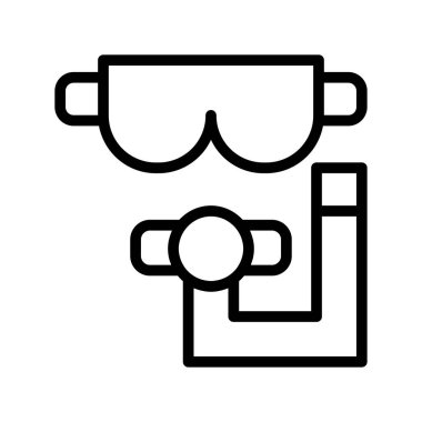 Taslak biçiminde simge maskesi. Vektör illüstrasyonu ve düzenlenebilir str