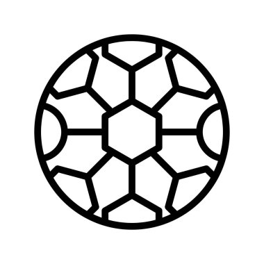 Taslak şeklinde ikon futbol. Vektör illüstrasyonu ve düzenlenebilir