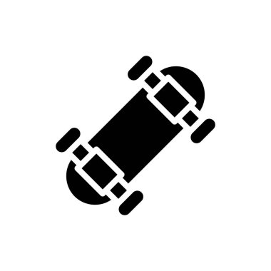 Kabartma şeklinde bir kaykay. Vektör illüstrasyonu ve düzenlenebilir