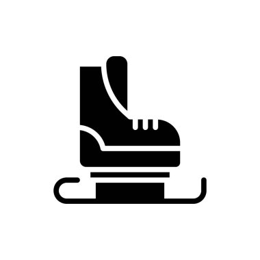 Simge paten ayakkabıları glifli. vektör illüstrasyonu ve düzenlenebilir