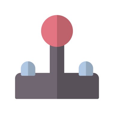 Simge joystick 'i düz stil. Vektör illüstrasyonu ve düzenlenebilir st