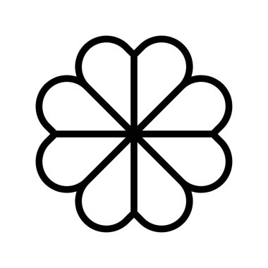 Taslak biçiminde ikon yonca. Vektör illüstrasyonu ve düzenlenebilir s