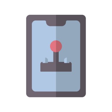 Simge akıllı telefonu düz stil. Vektör illüstrasyonu ve düzenlenebilir 