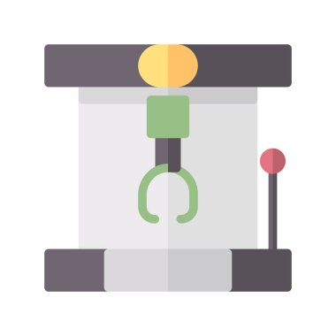 Simge pençe makinesi düz stil. vektör illüstrasyonu ve düzenlenebilir