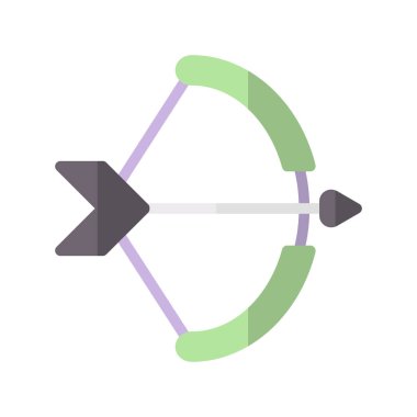 Simge okçuluğu düz stil. Vektör illüstrasyonu ve düzenlenebilir str