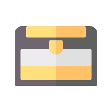 Düz bir ikon göğüs. Vektör illüstrasyonu ve düzenlenebilir vuruş