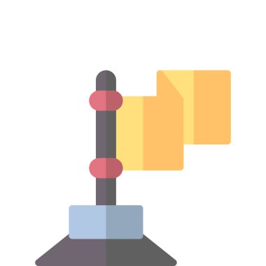 Düz stil simge bayrağı. Vektör çizimi ve düzenlenebilir vuruş