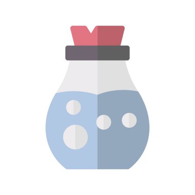 Düz bir iksir. Vektör illüstrasyonu ve düzenlenebilir stro