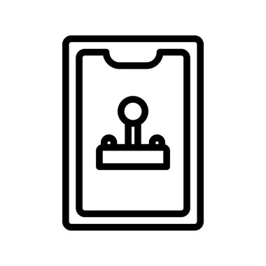 Taslak biçiminde simge akıllı telefonu. vektör illüstrasyonu ve düzenleme