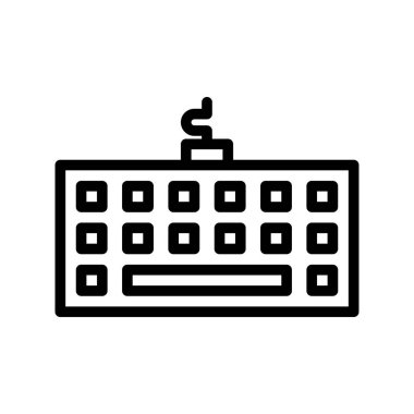 Taslak biçiminde simge klavyesi. Vektör illüstrasyonu ve düzenlenebilir
