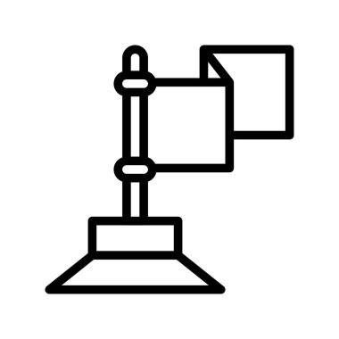 Taslak biçiminde simge bayrağı. Vektör illüstrasyonu ve düzenlenebilir str