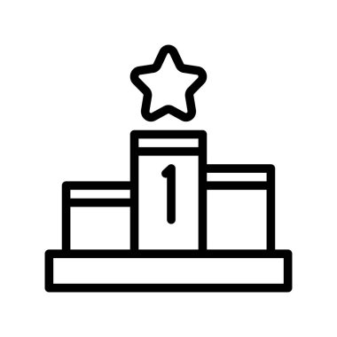 Taslak şeklinde simge podyumu. Vektör illüstrasyonu ve düzenlenebilir s