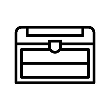 Ana hatlarıyla ikon göğüs. Vektör illüstrasyonu ve düzenlenebilir st