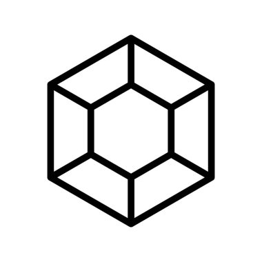 Taslak şeklinde ikon mücevherler. Vektör illüstrasyonu ve düzenlenebilir str