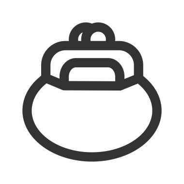 Taslak şeklinde ikon çanta. Vektör illüstrasyonu ve düzenlenebilir st