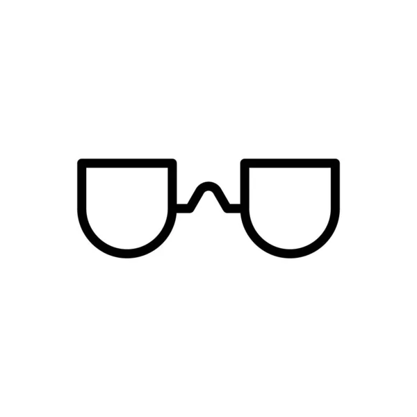 カジュアルなメガネのアウトラインアイコン。ベクトルイラスト上に隔離された — ストックベクタ