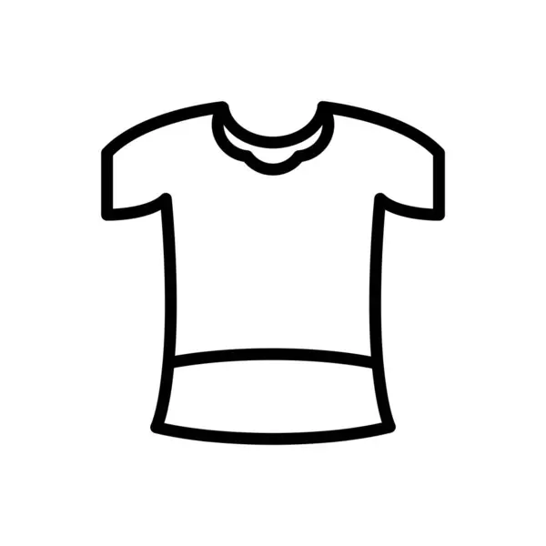 Ícone contorno camisa mulher. ilustração vetorial. Isolado em branco — Vetor de Stock