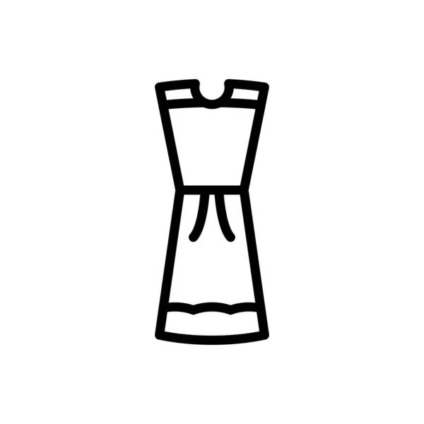 Иконка контура платья. векторная иллюстрация. Изолированный на белом заднике — стоковый вектор