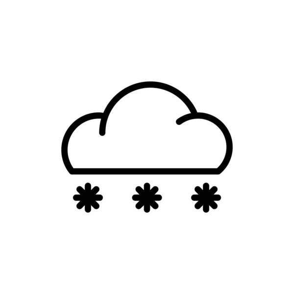 Icono del contorno de nieve. ilustración vectorial. Aislado sobre fondo blanco — Vector de stock