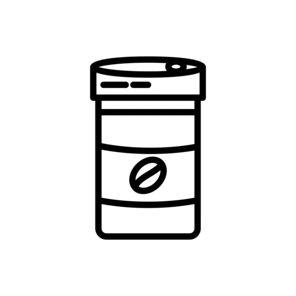 Hete koffie omtrek pictogram. vectorillustratie. geïsoleerd op wit — Stockvector