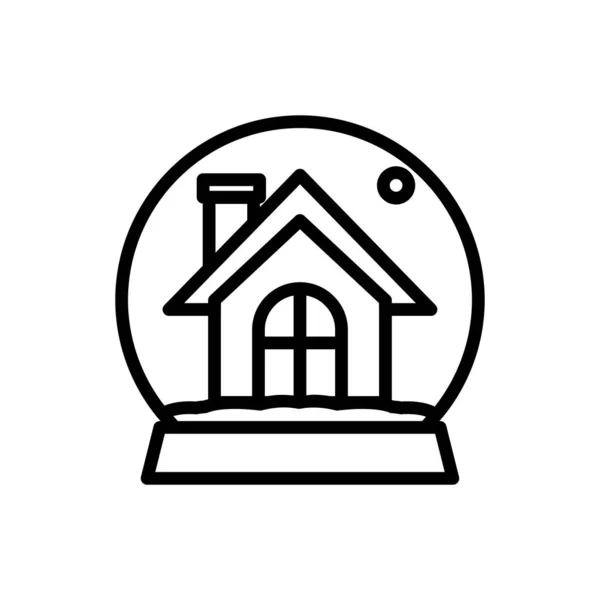 Иконка контура снежного дома. векторная иллюстрация. Изолированные на белом — стоковый вектор