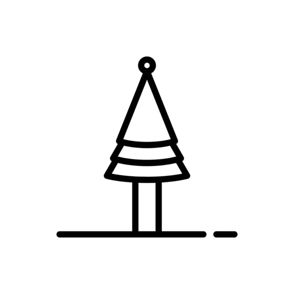 Spruce taslak ikonu. Vektör çizimi. Beyaz sırtında izole edilmiş — Stok Vektör