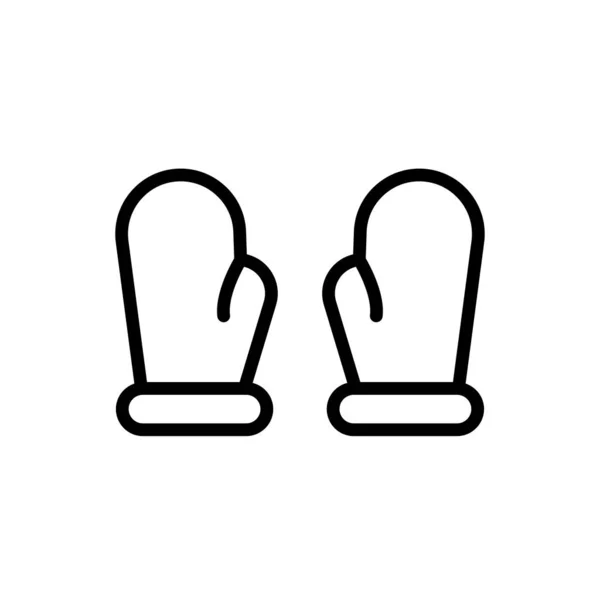 Handschuhe umreißen das Symbol. Vektorillustration. isoliert auf weißem Rücken — Stockvektor