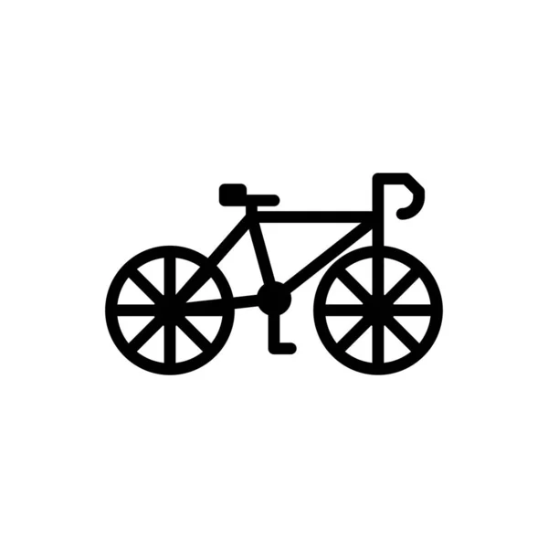 Icono del contorno de la bicicleta. ilustración vectorial. Aislado en bac blanco — Archivo Imágenes Vectoriales