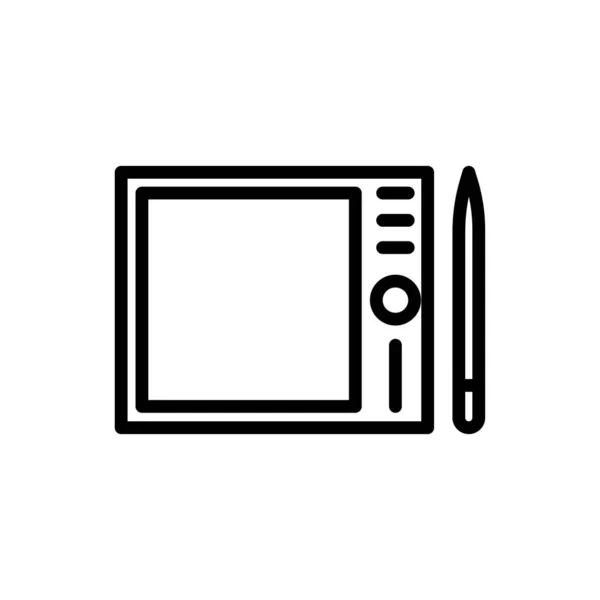 Icona contorno tavoletta penna. illustrazione vettoriale. Isolato su bianco — Vettoriale Stock
