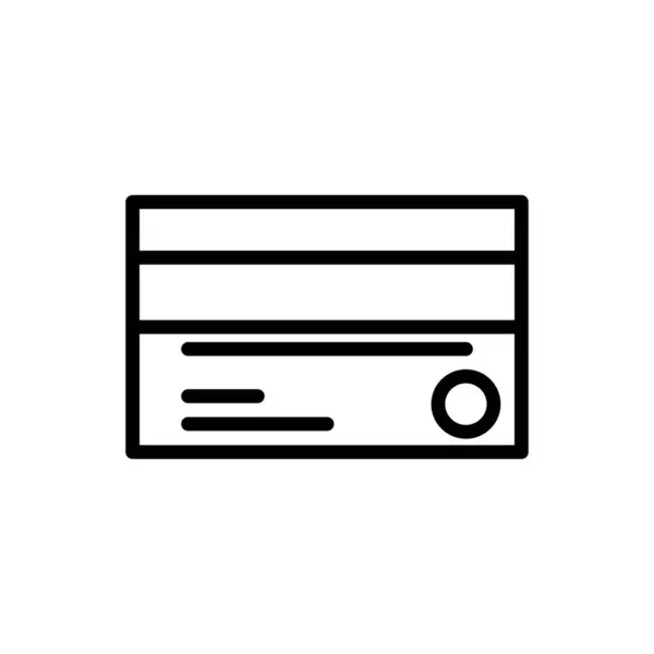 Icono del contorno de la tarjeta de crédito. ilustración vectorial. Aislado sobre blanco — Vector de stock