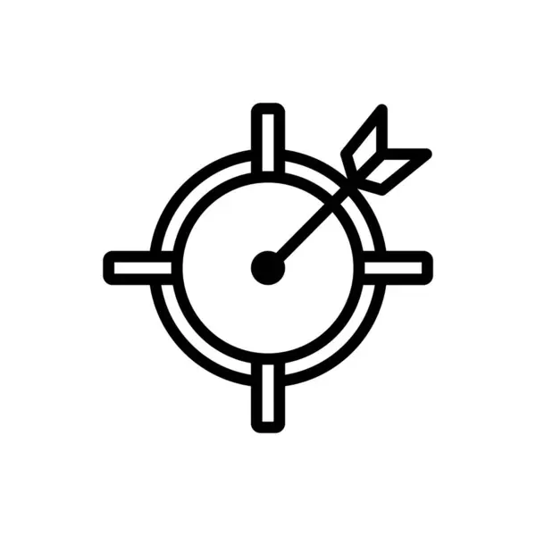 Icona del profilo del bersaglio. illustrazione vettoriale. Isolato sul dorso bianco — Vettoriale Stock