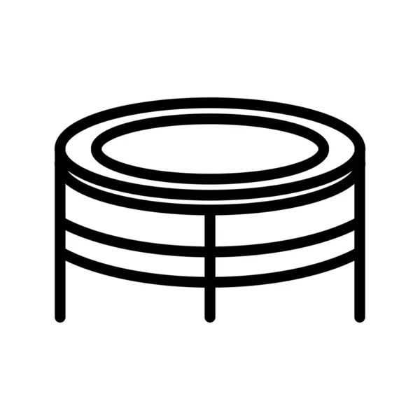 Trampolim ícone em estilo esboço. ilustração vetorial e editab — Vetor de Stock