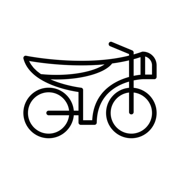 Icon motorbike in outline style. vector illustration and editabl — Stock Vector