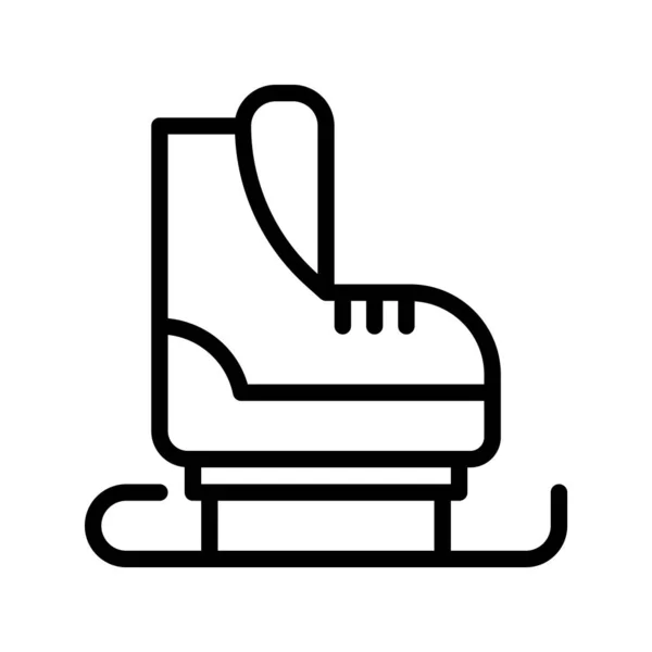 Ikoon skate schoenen in outline stijl. vectorillustratie en edita — Stockvector