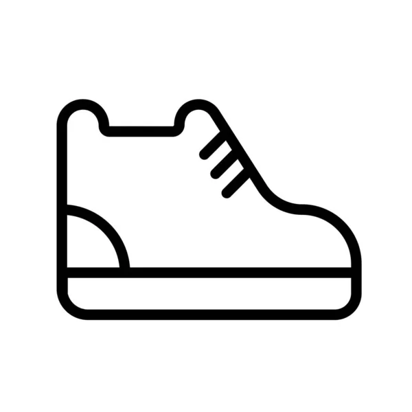 Icône chaussures dans le style contour. illustration vectorielle et st modifiable — Image vectorielle
