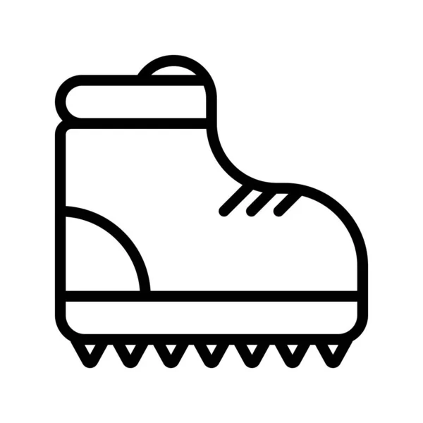 Icône chaussures de montagne dans le style de contour. illustration vectorielle et ed — Image vectorielle