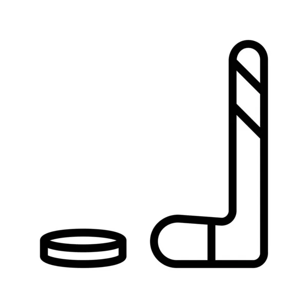 Ikona hokej ve stylu osnovy. vektorová ilustrace a upravitelné s — Stockový vektor