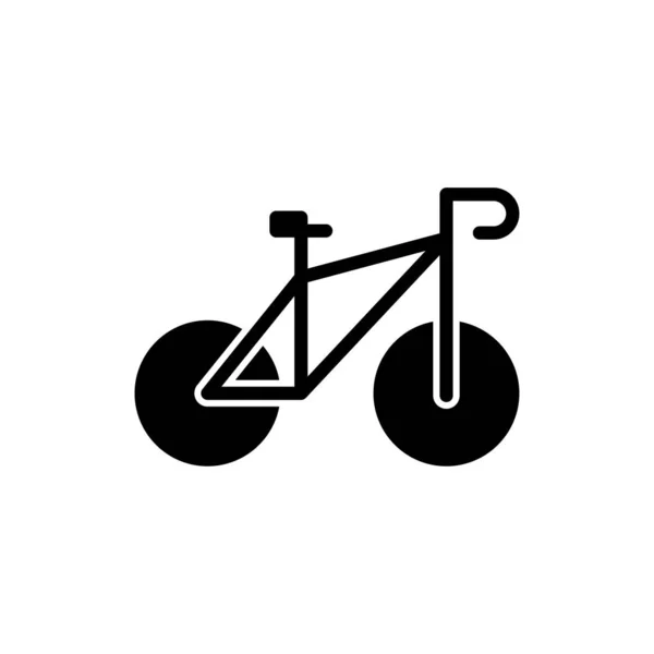 Икона на велосипеде в стиле глиф. векторная иллюстрация и редактируемый st — стоковый вектор