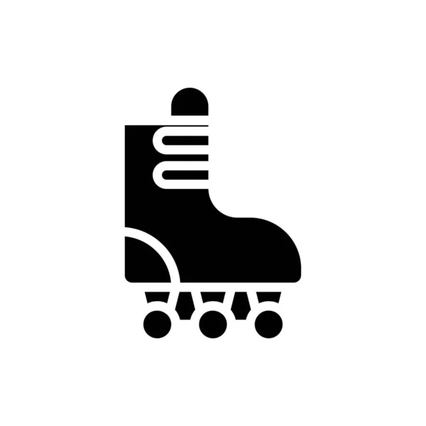 Icon rollers shoes in glyph style. vector illustration and edita — Stock Vector