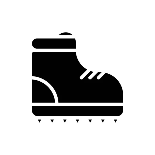 Icon παπούτσια βουνού σε glyph στυλ. διανυσματική απεικόνιση και επεξεργασία — Διανυσματικό Αρχείο