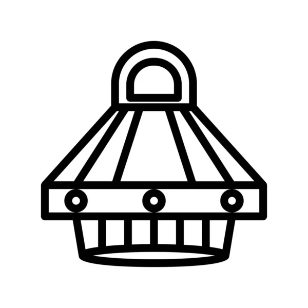 Ikon ufo i konturstil. vektor illustration och redigerbar stro — Stock vektor