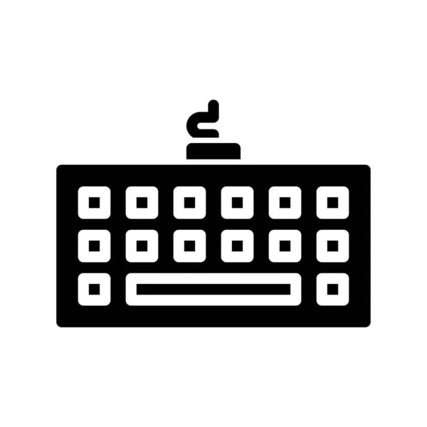 Teclado icono en estilo glifo. ilustración vectorial y editable s — Vector de stock