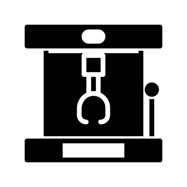 Icono de la máquina garra en estilo glifo. ilustración vectorial y editab — Vector de stock