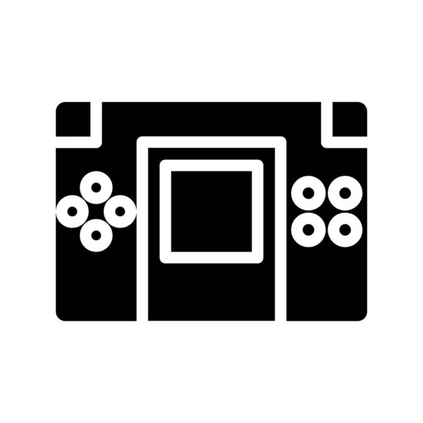 Icon handheld console in glyph style. vector illustration and ed — Stock Vector
