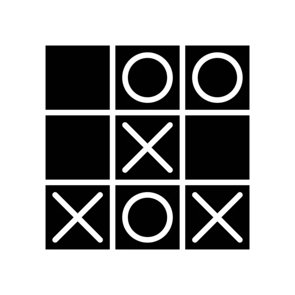 Icon tic tac toe in glyph style. vector illustration and editabl — Stock Vector